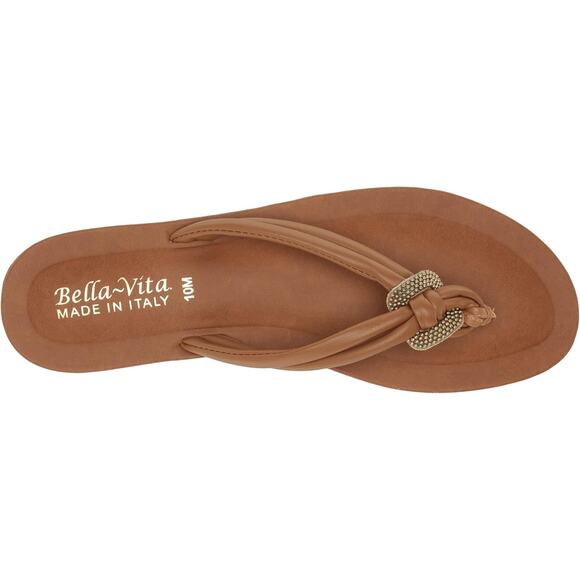 Bella Vita Women Zev-Italy Flip Flop Thong Sandals Size US 9.5W Tan Brown - Picture 5 of 6